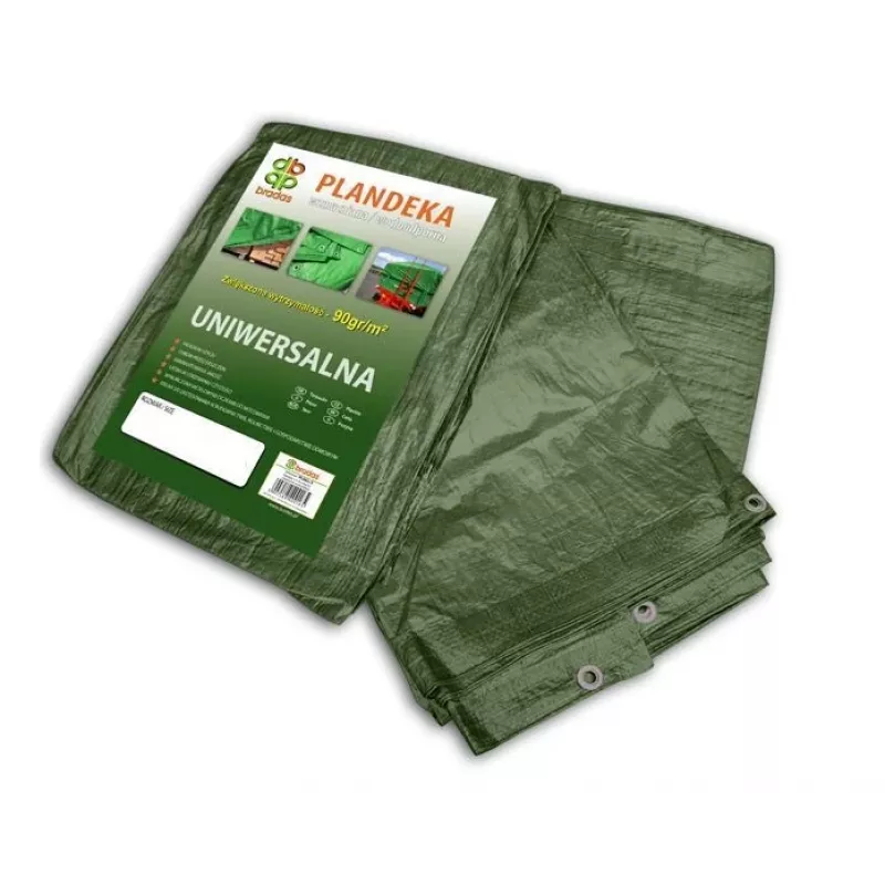 Bradas PL906/10 Raskeveokas sinine polüetüleenist presenning 12 x 10 m, 60 g/m², veekindel, UV-kindel, tugevdatud servadega alumiiniumist aasadega
