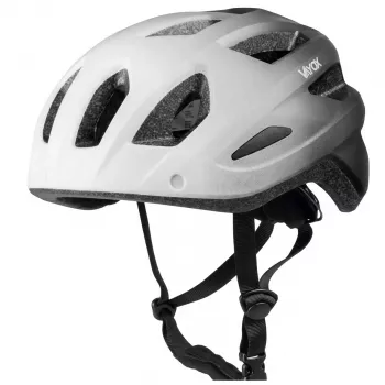 Vayox Active jalgrattakiiver LED-tuledega, valge-must, suurus M (54-58 cm)