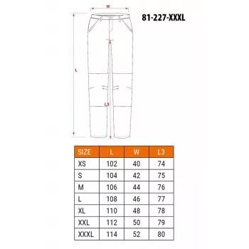 NEO TOOLS 81-227-XXXL Kaitsetööpüksid Hall/Must XXXL