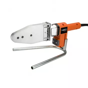 NEO TOOLS 900W plasttoru keevitusmasin 6 otsikuga (20-63mm) PPR, PE, PB torudele, reguleeritav temperatuur 0-300°C, mittenakkuva PTFE-kattega otsikud, koos metallkohvriga