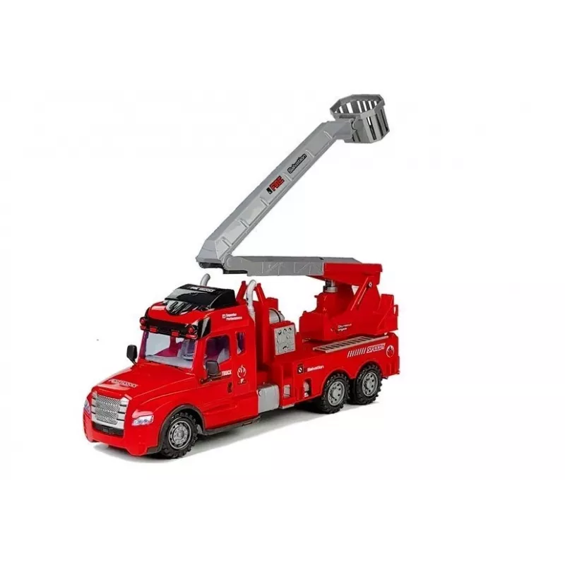 LEAN TOYS Tuletõrjeauto Redeliga R/C Kaugjuhtimisega Mõõtkavas 1:14 2.4GHz Veepihustus Tuled Helid