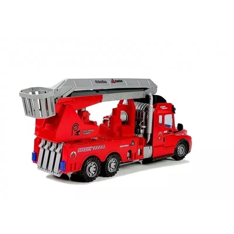 LEAN TOYS Tuletõrjeauto Redeliga R/C Kaugjuhtimisega Mõõtkavas 1:14 2.4GHz Veepihustus Tuled Helid