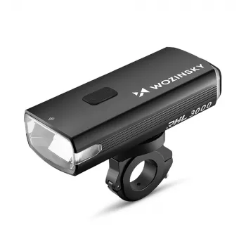 WOZINSKY 3000 Lumen USB-C laetav jalgratta esituli Power Bank funktsiooniga - Must