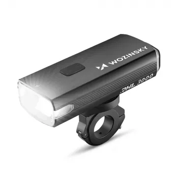 WOZINSKY 3000 Lumen USB-C laetav jalgratta esituli Power Bank funktsiooniga - Must