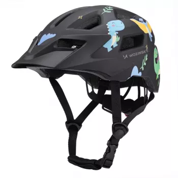 Wozinsky laste MTB jalgrattakiiver eemaldatava visiiriga 52-56 cm - must