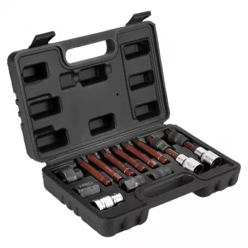 NEO TOOLS Generaatori vabakäigurihmaratta eemaldamise komplekt, 13-osaline, kroomvanaadiumteras, 1/2 tolli ajam, splain/Torx/kuuskantotsikud