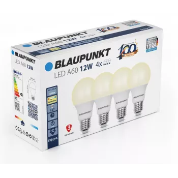 Blaupunkt LED-pirn E27 A60 12W, 1200 lm, 2700 K, 4 tk (BLAUPUNKT-E27-12W-WW-4)