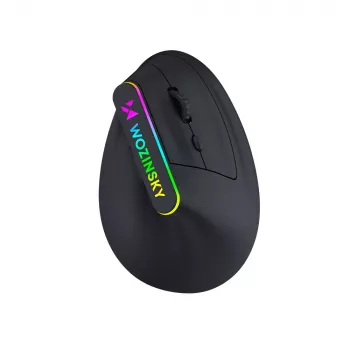 WOZINSKY WMG-1164 Traadita vertikaalne ergonoomiline mänguhiir 3600 DPI RGB must