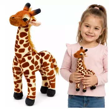 LEAN TOYS Plüšist kaelkirjak pehme kaisuloom 30 cm