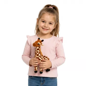 LEAN TOYS Plüšist kaelkirjak pehme kaisuloom 30 cm