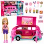 LEAN TOYS jäätiseauto nukumängukomplekt, kokkupandav, roosa, 33 osa