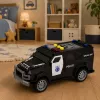 LEAN TOYS Politseiauto erisõiduk mõõtkavas 1:32, must, tulede ja helidega