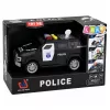 LEAN TOYS Politseiauto erisõiduk mõõtkavas 1:32, must, tulede ja helidega
