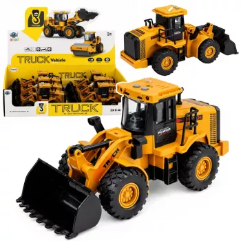 LEAN TOYS Ehitusmasin Ekskavaator Liigutatava Kopaga Helide ja Tuledega Kollane 1:43