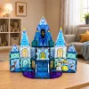LEAN TOYS Magnetilised ehitusklotsid Jääprintsessi loss sinine 47 tk