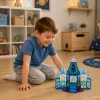 LEAN TOYS Magnetilised ehitusklotsid Jääprintsessi loss sinine 47 tk