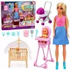 LEAN TOYS Anlily Ema ja Beebikaksikud Nukukomplekt Aksessuaaridega
