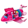 LEAN TOYS Kokkupandav lennuk nukkude reisisetiga, tarvikud, roosa, 9 tk