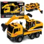 LEAN TOYS 1:14 RC Ekskavaator veok liigutatava kopaga, tulede ja helidega – kollane