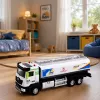 LEAN TOYS Metallist kütuseveok hõõrdajamiga, tulede ja helidega, sinine ja valge, mõõtkavas 1:40