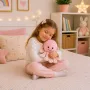 LEAN TOYS pehme kaheksajalg topisloom venivate kombitsatega, pehme roosa kaisumänguasi, 30 cm