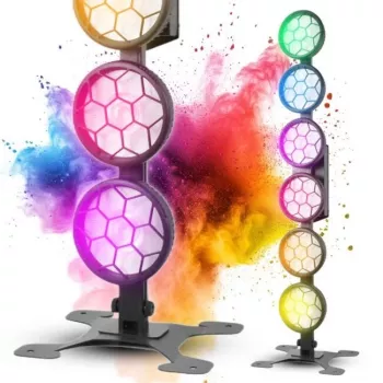 LIGHT4ME LUMEN HEXO Retro LED-efektvalgus 90W RGBWA+UV 6-in-1 DMX