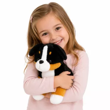 LEAN TOYS Plüšist pehme koerakaisutaja Berni alpi karjakoer 30x30 cm