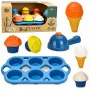 LEAN TOYS keskkonnasõbralik puidust jäätisevalmistaja komplekt lastele 26 tk