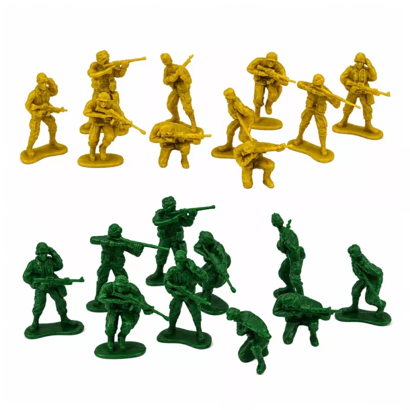 LEAN TOYS Military komplekt sõdurid sõidukid sõjaväebaas torn kujukesed 46 tk