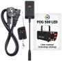 LIGHT4ME FOG 500 LED suitsugeneraator, 500 W, RGB LED, 0,5 L paak, juhtmega kaugjuhtimispult