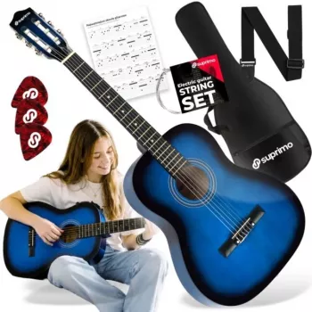 SUPRIMO CG34 BB klassikaline kitarr 3/4 suurus 36 tolli Blueburst
