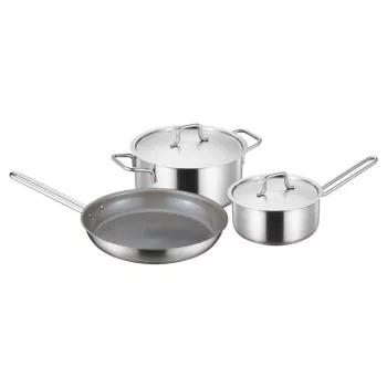 Fiskars potikomplekt 1,5L/3L ja praepann 28cm, roostevaba teras, induktsioon, mittenakkuv