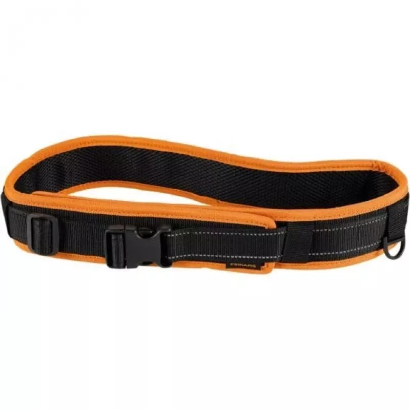 Fiskars 1003626 Functional Form töövöö kiirvabastusega pandlaga, reguleeritav vööümbermõõt kuni 120 cm, vastupidav veekindel polüester, mitme tasku ja aasaga, must/oranž