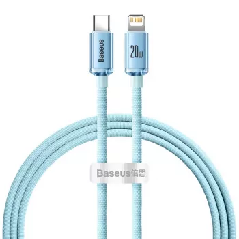 Baseus Crystal Shine USB-C to Lightning kaabel 20W, 1,2m, sinine
