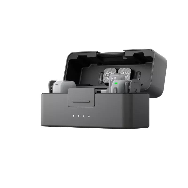 DJI Mic Mini 2 juhtmevaba mikrofonisüsteem (2 TX + 1 mobiilne RX + laadimiskarp), valge