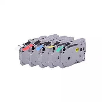 G&G BB-B-G-TZE-MP5 Sildilintide komplekt Brother P-touch TZe seeria jaoks (5-pakk, segavärvid)