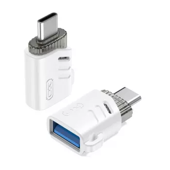 XO NB256B OTG-adapter USB-A pesa - USB-C pistik, valge (NB256B)