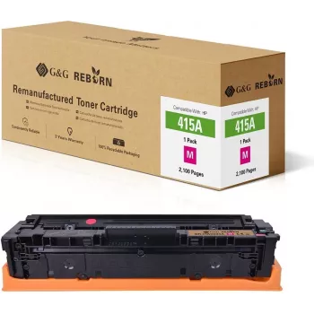 G&G taastootud magenta toonerikassett HP 415A (W2013A) asendus, 2100 lehekülge