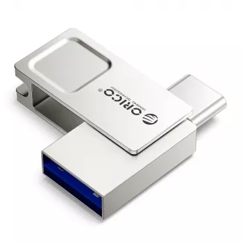 ORICO U301 128GB Dual USB-A/USB-C mälupulk USB 3.2 Gen 1 hõbedane