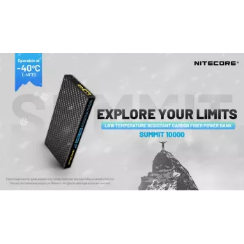 Nitecore Summit 10000 mAh 38.5W toiteplokk must