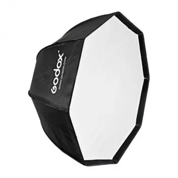 Godox SB-UBW95 95cm kaheksanurkne vihmavarjukujuline pehmekast Bowensi kinnitusega, hõbedane sisemus, difuusorite ja kandekotiga