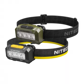 Nitecore HA19 600 luumenit valge ja punane LED-pealamp IPX7 veekindlus, 100m valguskaugus, kahe nupuga liides, peegeldav peapael, 3x AAA toide