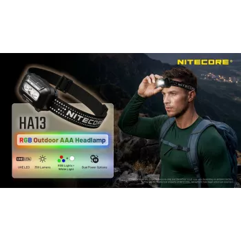 NITECORE HA13 (2026) RGB esilamp 350lm