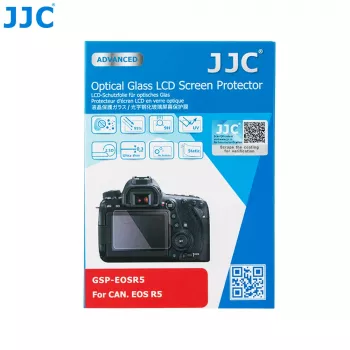 JJC karastatud klaasist ekraanikaitse Canon EOS R5 jaoks (9H, 0,3 mm, 2,5D, läbipaistev)