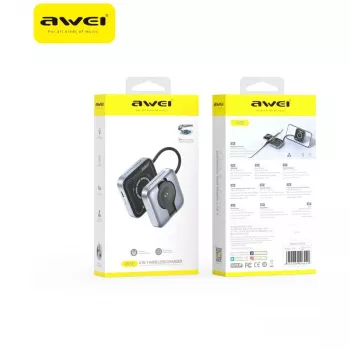 AWEI W35 3-in-1 juhtmevaba laadimisjaam 15W hall