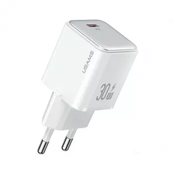 USAMS X-ron Series 30W USB-C PD3.0 seinadapter, valge (EL pistik) - US-CC186