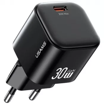 USAMS JO Series CC262 30W GaN USB-C seinadapter 1m USB-C kaabliga - Valge