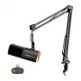 MAONO PD100WS dünaamiline mikrofon (must) - USB-C/XLR, kardioidne, 24-bit/48kHz, täismetallist lauastendiga