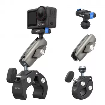 TELESIN Magic Arm Klambrikinnitus DJI Osmo Action 5 Pro/4/3, Osmo 360, GoPro, Insta360 jaoks – S3-HBM-14-TDJ