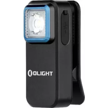 OLIGHT Oclip must laetav klambriga taskulamp 300 luumenit USB-C IPX7